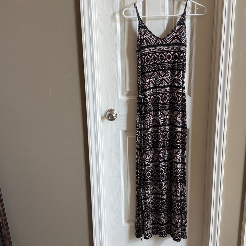PacSun Black and White Patterned Maxi Dress